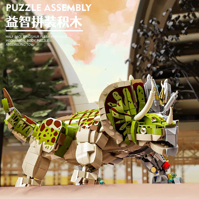 MJI 13051 Semi-mechanical Triceratops Monster Dinosaur